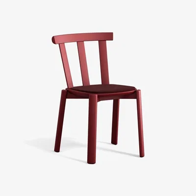 Nordic Nest Stolab Alt chair upholstered seat birch Hallingdal 65-694 maroon-lingonberry 19