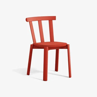 Nordic Nest Stolab Alt chair upholstered seat birch Vidar 4 542 red-strawberry red 44