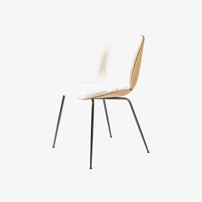 Nordic Nest Gubi Beetle upholstered chair oak Black-chrome-karakorum 001