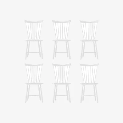 Nordic Nest Stolab Lilla Åland chair White (birch) 6-pack