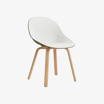 Nordic Nest Normann Copenhagen Mat Chair chair front upholstered Hallingdal 110-seaweed-beech