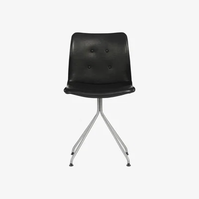 Nordic Nest Bent Hansen Primum chair Adrian Black-stainless steel fixed base