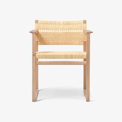 Nordic Nest Fredericia Furniture BM62 armchair Wicker lacquered oak frame