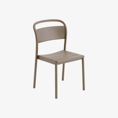Nordic Nest Muuto Linear steel side chair Taupe