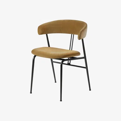 Nordic Nest Gubi Violin dining chair Velvet 294 grey green-black