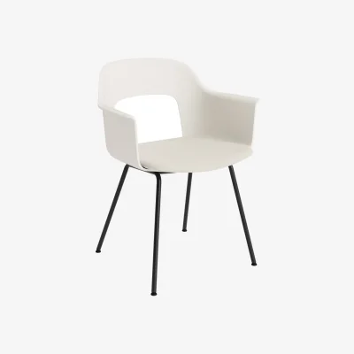 Nordic Nest HAY Layout Armchair 213 armchair Mode 011-cream white-black lacquered steel