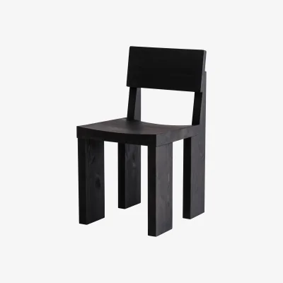 Nordic Nest Vaarnii 001 Dining Chair chair Black-stained pine