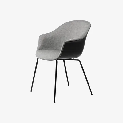 Nordic Nest Gubi Bat Dining Chair - upholstered front conic base Remix 3 nr.152-black