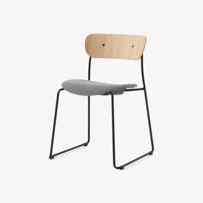 Nordic Nest &Tradition Pavilion AV52 chair upholstered seat Black-Sisu 0165