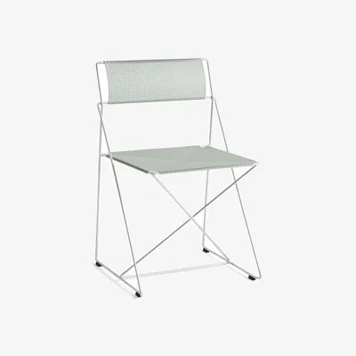 Nordic Nest HAY X-Line Indoor Outdoor chair Pale linden-hot galvanised