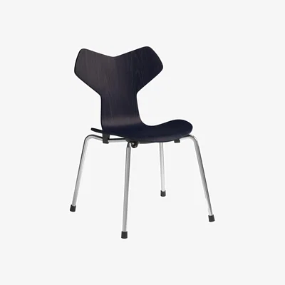 Nordic Nest Fritz Hansen Grand Prix children's chair Midnight blue painted ash-chrome