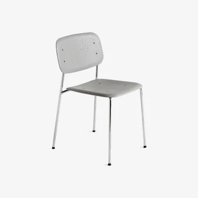 Nordic Nest HAY Soft Edge 40 chair Soft grey-chrome frame