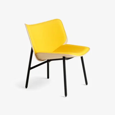 Nordic Nest HAY Dapper lounge chair Steelcut Trio 446 yellow-oak-black frame