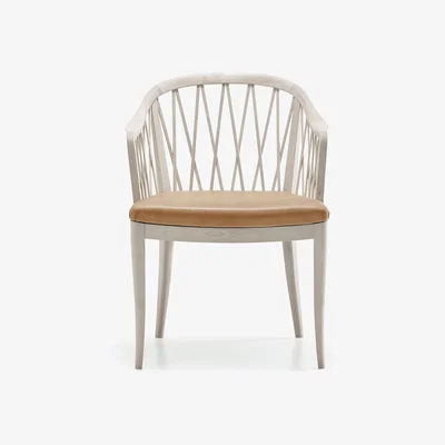Nordic Nest Stolab Widemar arm chair Leather cognac. oiled birch