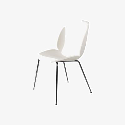 Nordic Nest Gubi Beetle chair Alabaster white black chromed steel legs