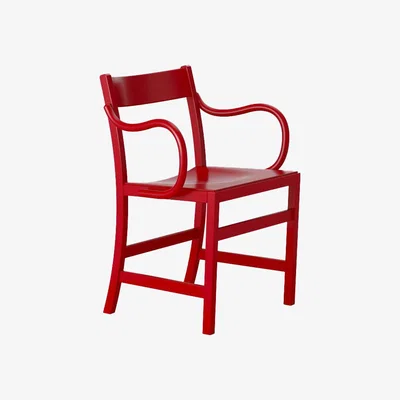 Nordic Nest Massproductions Waiter XL armchair Red varnished beech