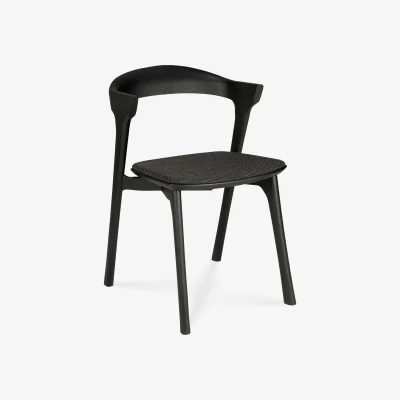 Nordic Nest Ethnicraft Bok Chair Brown oak-fabric soft black