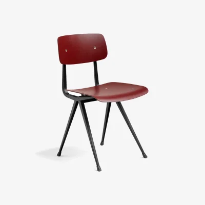 Nordic Nest HAY Result chair Dark brick-black steel frame