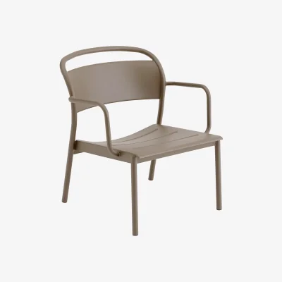 Nordic Nest Muuto Linear Steel lounge armchair Taupe