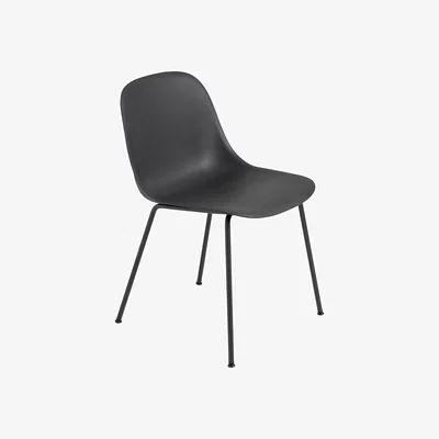 Nordic Nest Muuto Fiber Side Chair Black-Anthracite (plastic)
