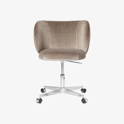 Nordic Nest Ferm Living Rico dining chair on castors Devoré Velvet Flint Grey