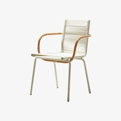 Nordic Nest Cane-line Sidd armchair White Cane-Line lacing
