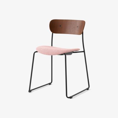 Nordic Nest &Tradition Pavilion AV52 chair upholstered seat Black-Ecriture 0640