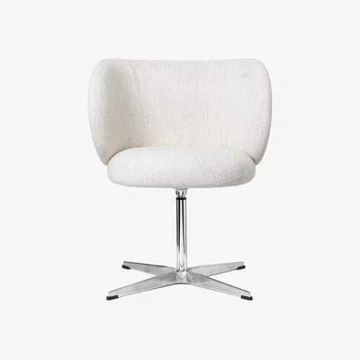Nordic Nest ferm LIVING Rico swivel dining chair - bouclé Off-white