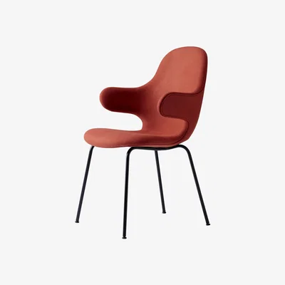 Nordic Nest &Tradition Catch JH15 chair Divina 584 red-black lacquered steel