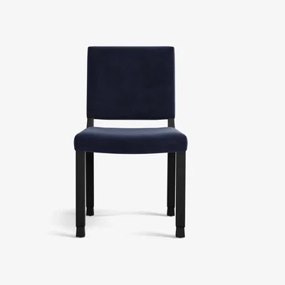 OKA Abbey Velvet Dining Chair - Sapphire