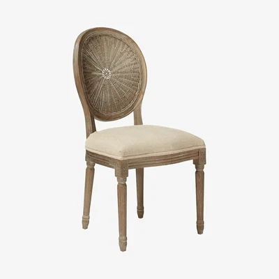 OKA Washakie Linen Chair - Sand Herringbone