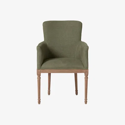 OKA OKA, Claverton Dining Chair - Sage, Dining Chairs, Linen, Plain