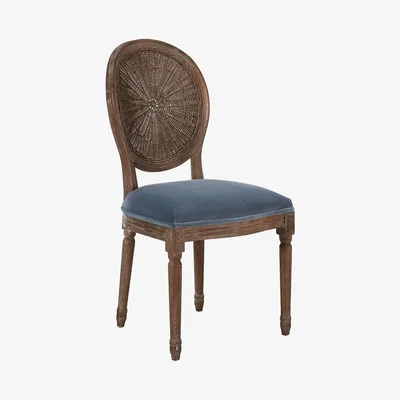 OKA Washakie Velvet Chair - Airforce Blue