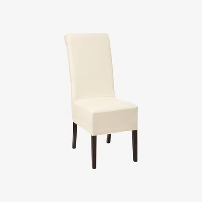 OKA OKA, Cotton Slip Cover for Echo Dining Chair-Off-White, Loose Covers, Cotton