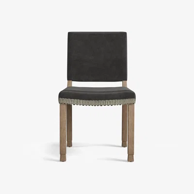 OKA OKA, Abbey Velvet Dining Chair - Truffle, Dining Chairs, Oak/Velvet