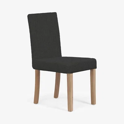 Oak&More Mia Charcoal Black Fabric Dining Chairs