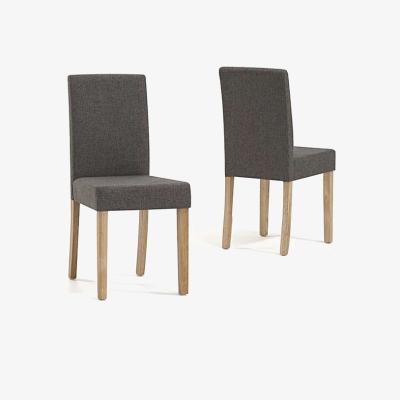 Oak&More Mia Brown Fabric Dining Chairs - Brown