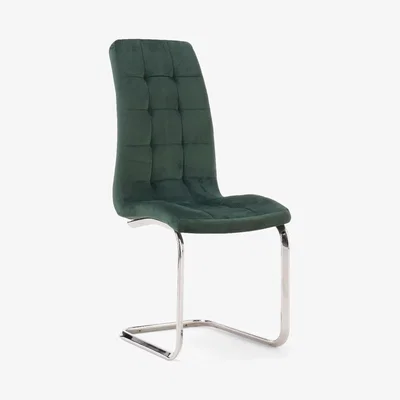 Oak&More Lorin Green Velvet Dining Chairs - Green, 2 Chairs
