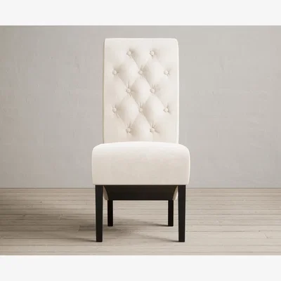 Oak&More Marlowe Cream Set of 2 Velvet Dining Chairs