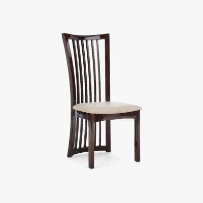 Oak&More Reni Solid Wood and Leather Dining Chairs - Cream