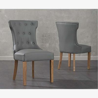 Oak&More Clara Grey Faux Leather Dining Chairs