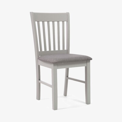 Oak&More Amalfi Oak and Grey Dining Chairs with Grey Fabric Seats - Oak and Grey, 2 Chairs