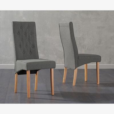 Oak&More Maya Grey Fabric Dining Chairs
