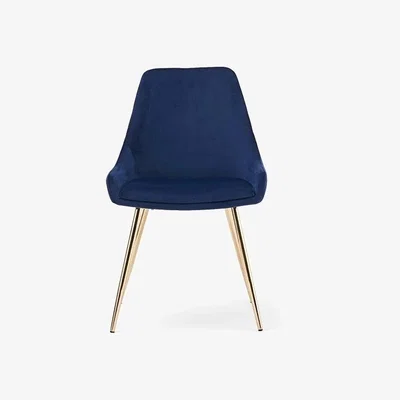 Oak&More Ex-display Set of TWO Fern Blue Velvet Dining Chairs