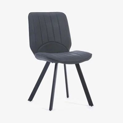 Oak&More Dexter Grey Faux Leather Dining Chairs