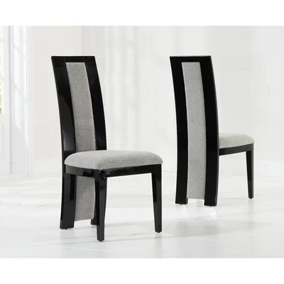Oak&More Raphael Black Solid Wood Dining Chairs - Black