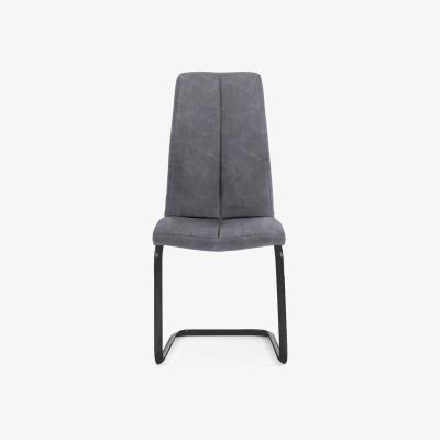 Oak&More Ex-display Set of TWO Liza Grey Fabric Antique Hoop Leg Dining Chairs