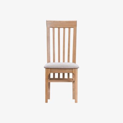 Oak&More Ex-display Set of TWO Sadie Oak Dining Chairs with Fabric Seats