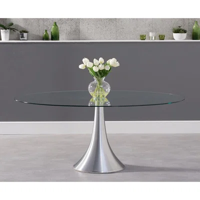 Oak&More Paloma 180cm Oval Glass Table