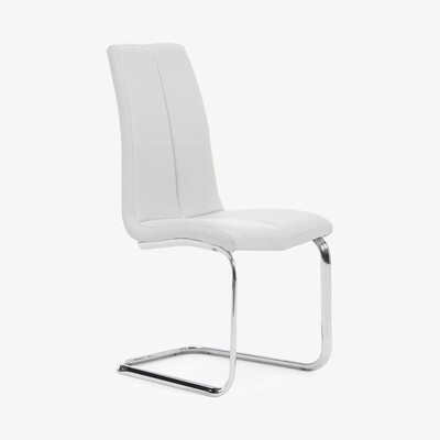 Oak&More Tarin White Faux Leather Dining Chairs